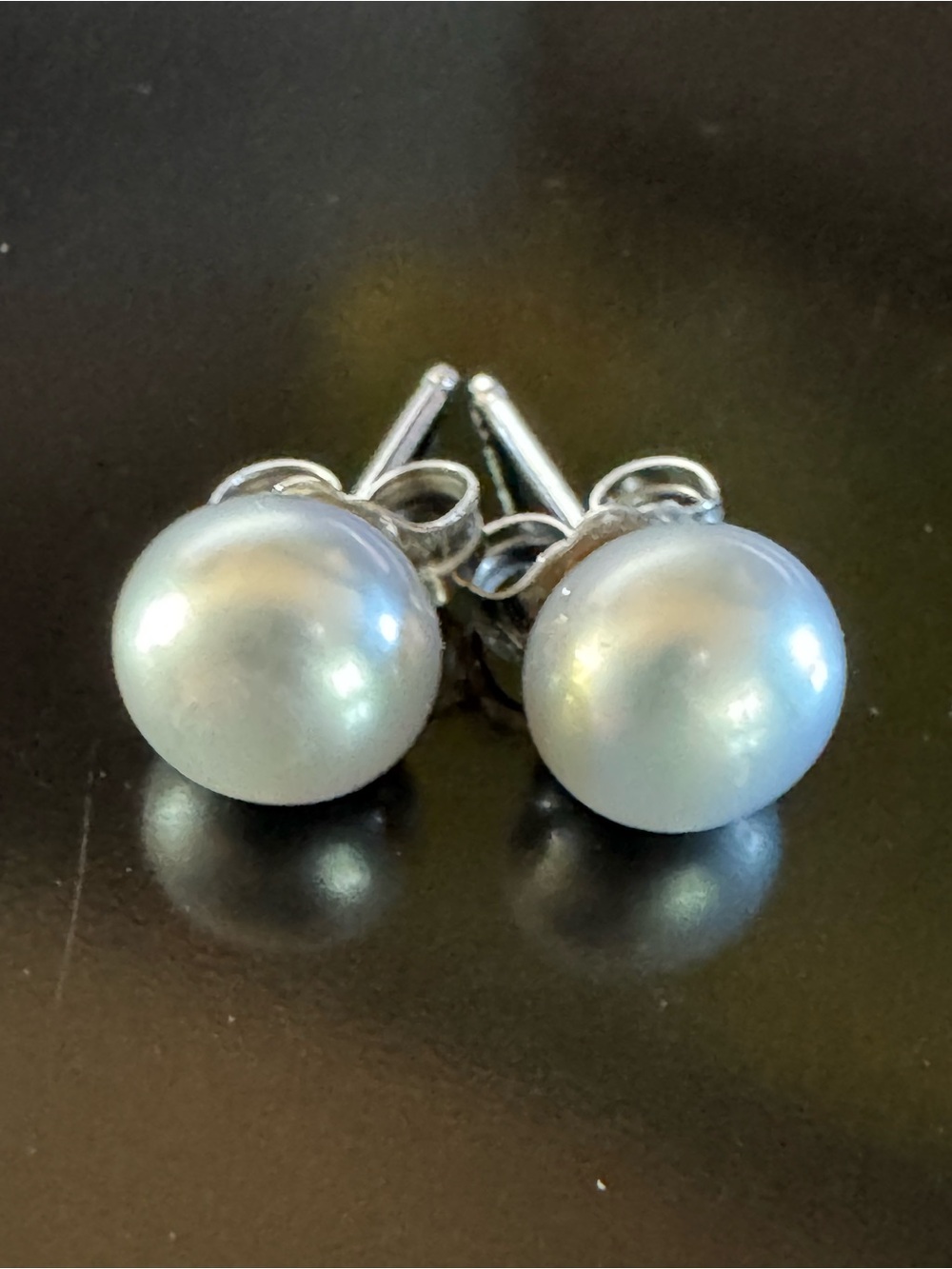Honora Gray Freshwater Pearl Stud Earrings - Sterling Silver - 5mm